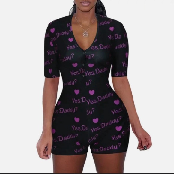 Yes Daddy shorts onesie: 2 for $15 buy 4 get one free - Picture 1 of 4